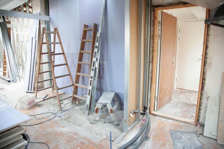 Inside of a home being renovated