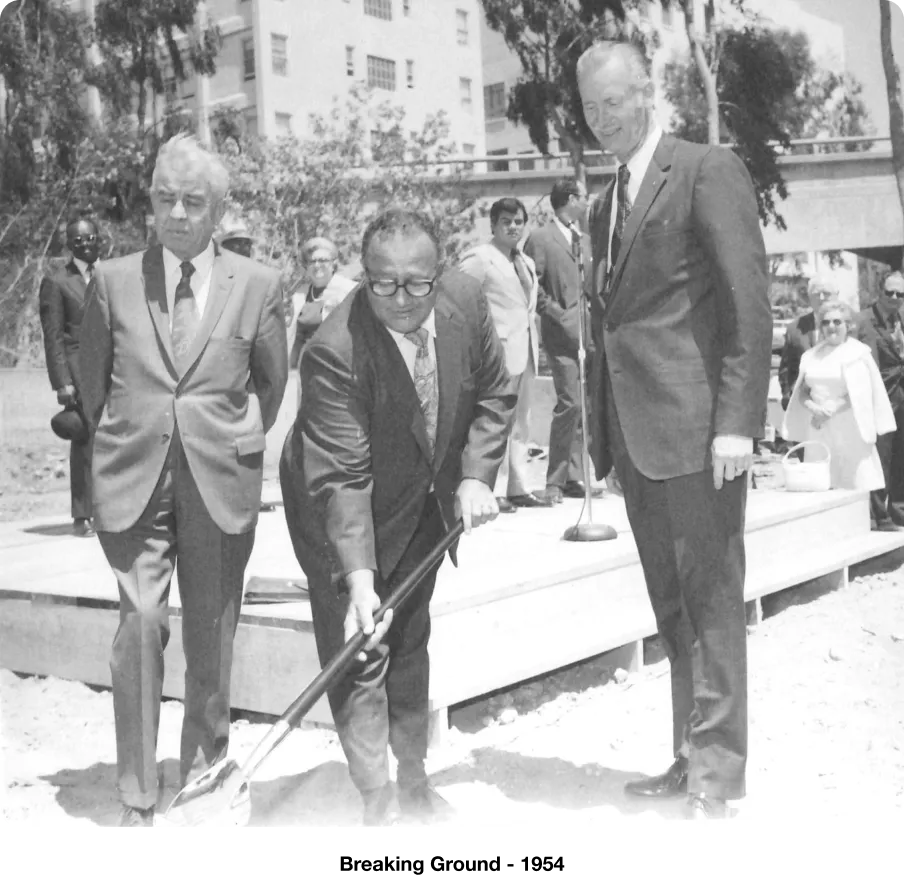 Men with shovel digging